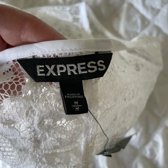 Express White Lace Tank Top - Picture 6 of 7